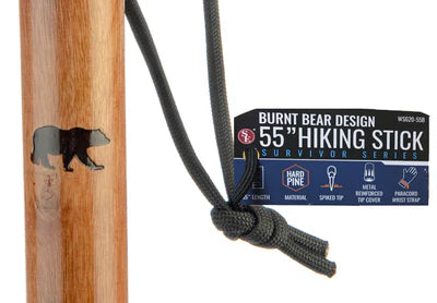 BURNT BEAR DESIGN 55" HIKING STICK