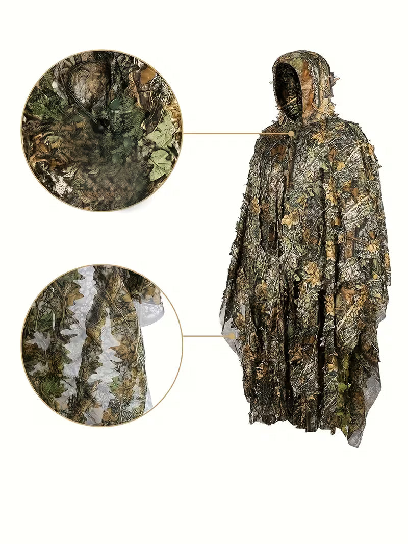 MAPLE LEAF CAMO HOODED PONCHO