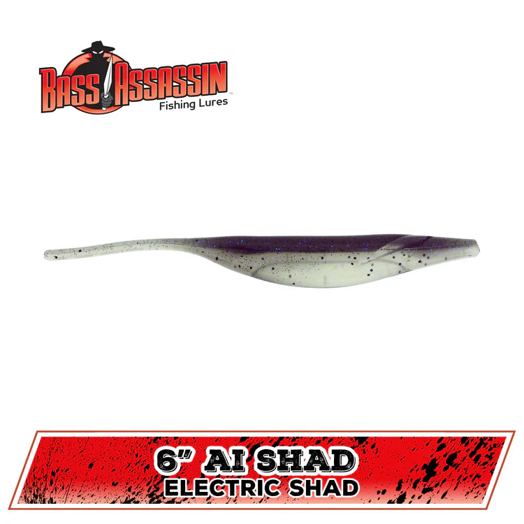 BASS ASSASSIN LURES 6" AI SHAD