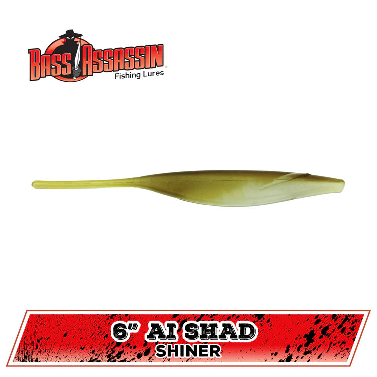 BASS ASSASSIN LURES 6" AI SHAD