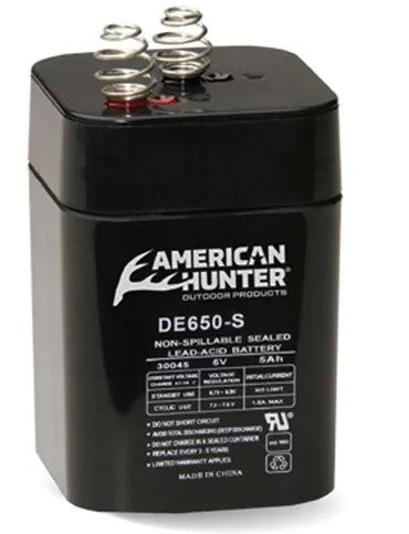 AMERICAN HUNTER 6 VT 5AH SPRING TOP NON-SPILLABLE LEAD ACID BATTERY