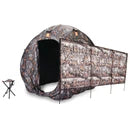 RUKKET SPORTS HUNTING BLIND W/ TRIPOD STOOL AND GROUND SCREEN