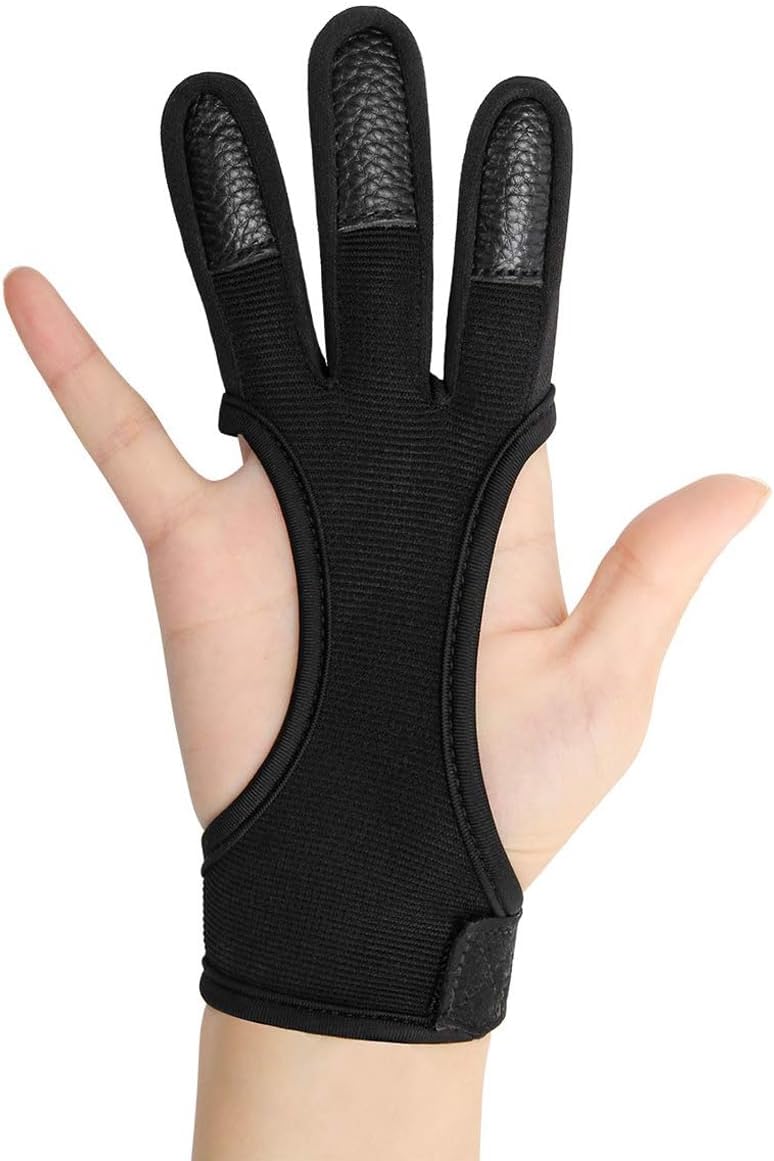 COOLRUNNER ARCHERY GLOVE THREE FINGER LEATHER ARCHERY PROTECTIVE GLOVES ARCHERY SHOOTING GLOVES