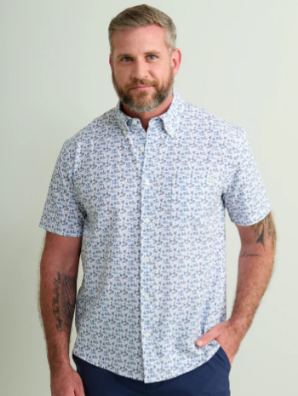 HUK KONA PRINT BUTTON DOWN SHIRT