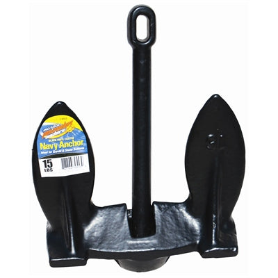MARPAC NAVY ANCHOR VINYL COATED BLACK 15LB