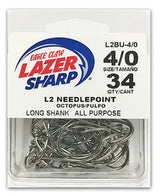 EAGLE CLAW LAZER SHARP L2 NEEDLEPOINT OCTOPUS HOOKS