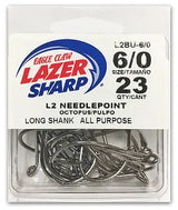 EAGLE CLAW LAZER SHARP L2 NEEDLEPOINT OCTOPUS HOOKS