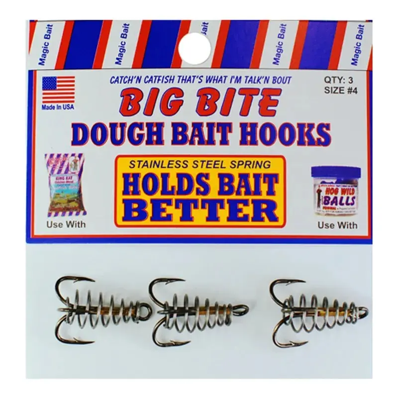 MAGIC BAIT BIG BITE DOUGH BAIT TREBLE SPRING HOOKS