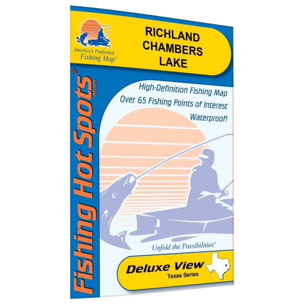 RICHLAND CHAMBERS LAKE WATERPROOF HIGH-DEFINITION FISHING MAP