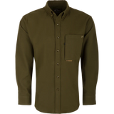 DRAKE AUTUMN BRUSHED TWILL SOLID BUTTON-DOWN LONG SLEEVE SHIRT