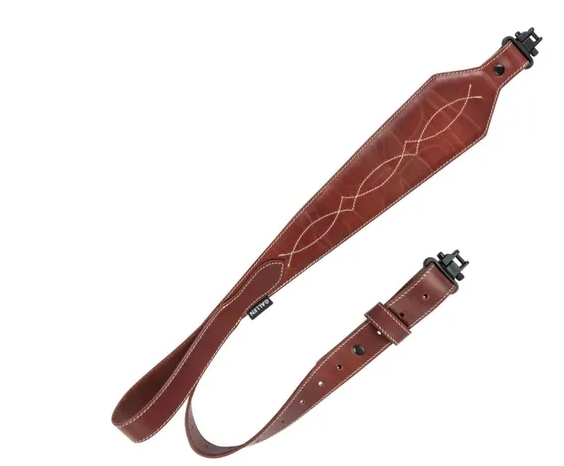 ALLEN BROWN LEATHER SLING WESTERN SCALLOP