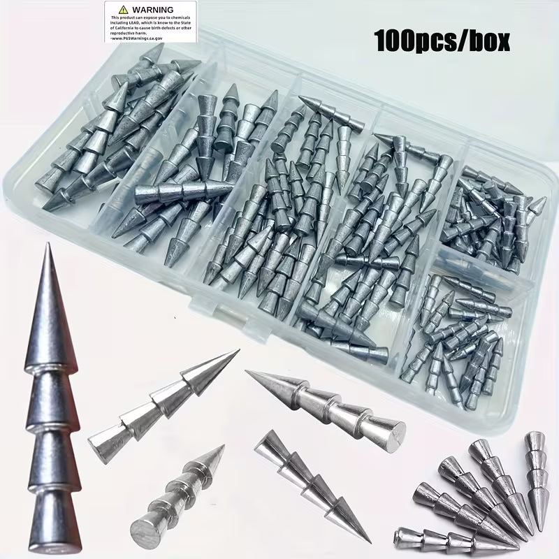 100PCS BOX LEAD NAIL WEIGHTS