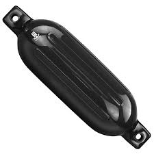 T-H MARINE SUPPLIES BLACK RIBBED INFLATABLE BOAT FENDER