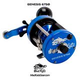 MAD KATZ GENESIS 6750 BLUE ICE BAITCAST REEL (IT GLOWS)