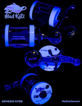 MAD KATZ GENESIS 6750 BLUE ICE BAITCAST REEL (IT GLOWS)