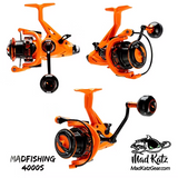 MAD KATZ MAD FISHING 4000S BAIT RUNNER SPINNING REEL (IT GLOWS)