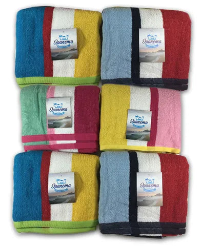 STRIPED BEACH TOWEL 30"X60" ASSORTED COLORS