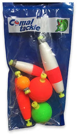 COMAL TACKLE SNAP-ON FLOATS 6PC ASSORTMENT