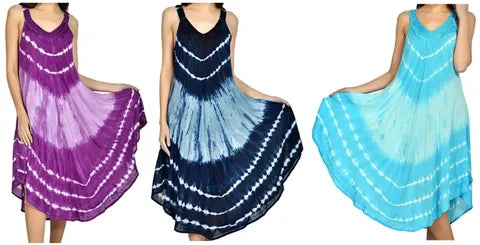 V-NECK TIE DYE COVER UP DRESS