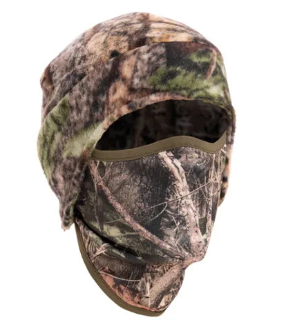 QUIETWEAR FLEECE CAMO HAT W/ SPANDEX MASK