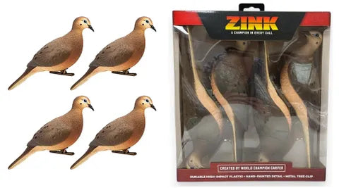 ZINK FULL BODY PLASTIC DOVE 4PK