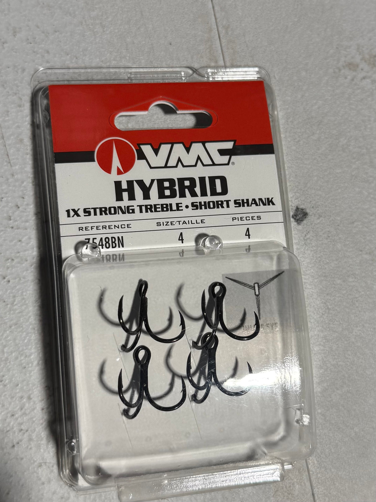 VMC HYBRID TREBLE SHORT SHANK HOOKS