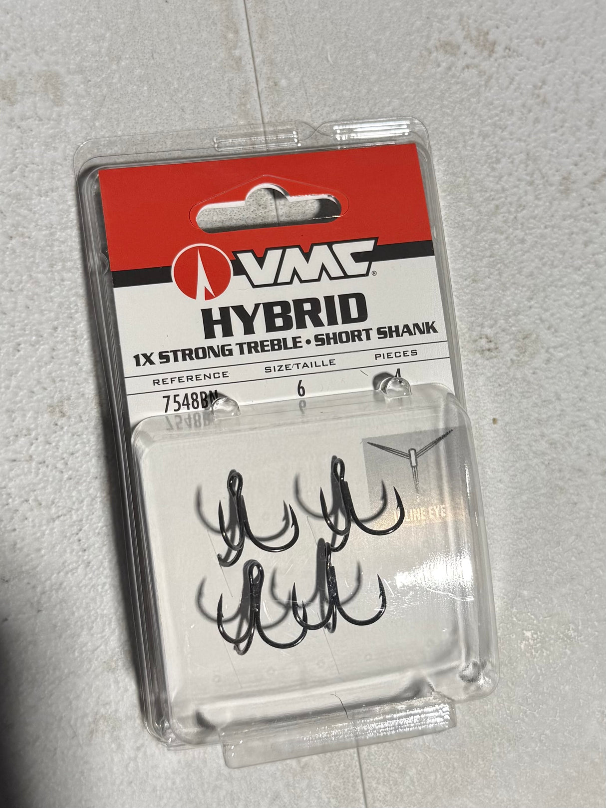 VMC HYBRID TREBLE SHORT SHANK HOOKS