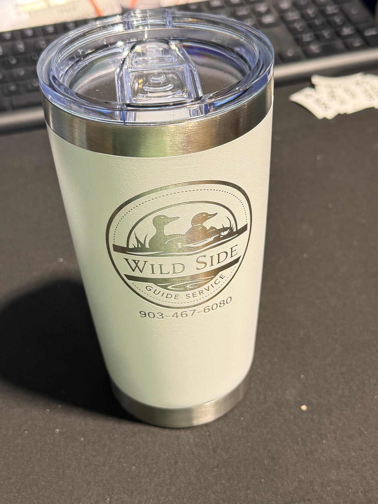 WILD SIDE GUIDE SERVICE 20 OZ STAINLESS STEEL TUMBLER