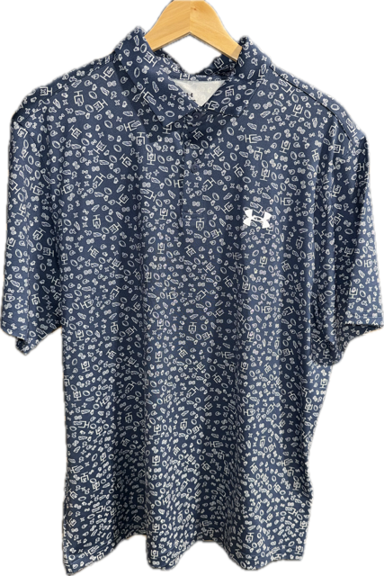 UNDER ARMOUR MENS MATCHPLAY PRINTED POLO SHIRT 50% OFF