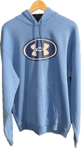 UNDER ARMOUR MENS RIVAL FLC BRANDED HOODIE 50% OFF