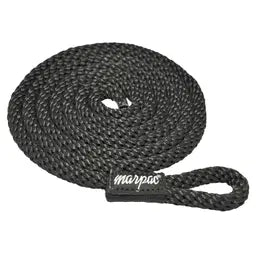 Braided MFP Fender Line with 2” Loop (3/8” x 48”, Black)