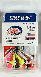 EAGLE CLAW PRO-V BALL HEAD JIGS ASST. 10PK